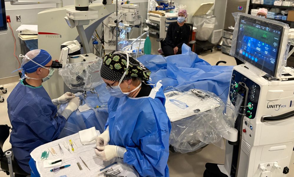 Dr. Pfahler 1st retina case with Unity System